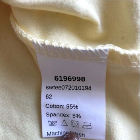 ❤️ SHEIN CURVE SZ OXL YELLOW LONG SLEEVE CROPPED V-NECK T-SHIRT NWOT - Picture 4 of 7